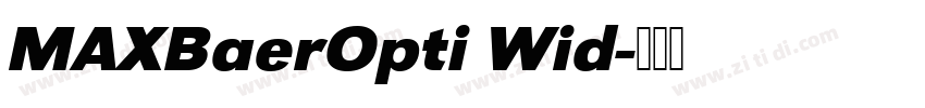 MAXBaerOpti Wid字体转换